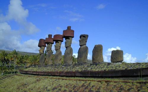 Moai csoport, Húsvét szigetek, Chile